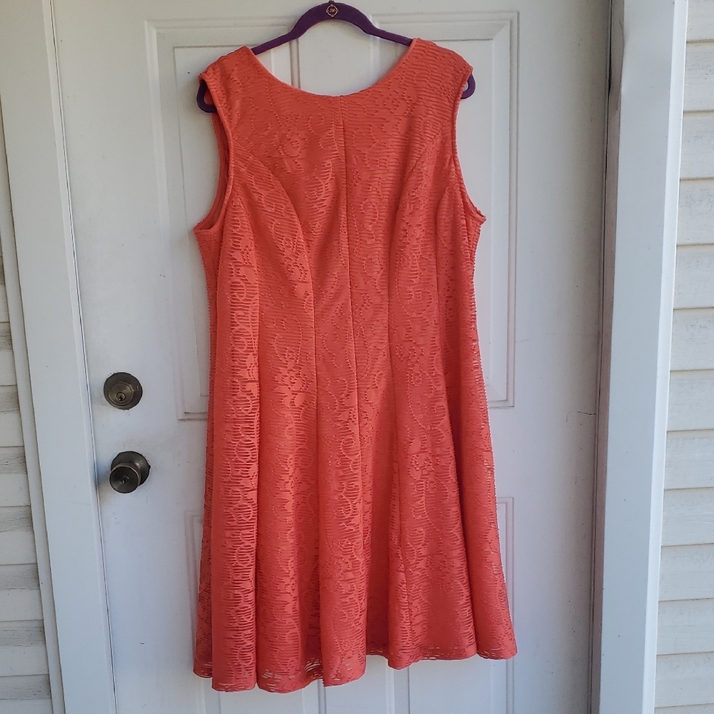 Coral Sleeveless Dress